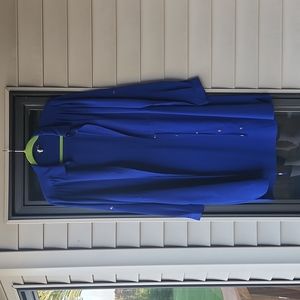 Bright Blue Tahari Sinched Waist Dress